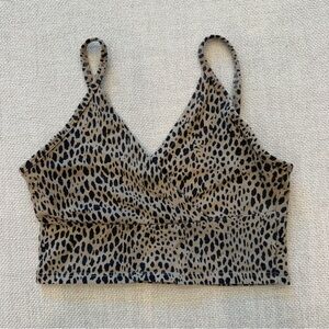 Brandy Melville Leopard Print Crop Top